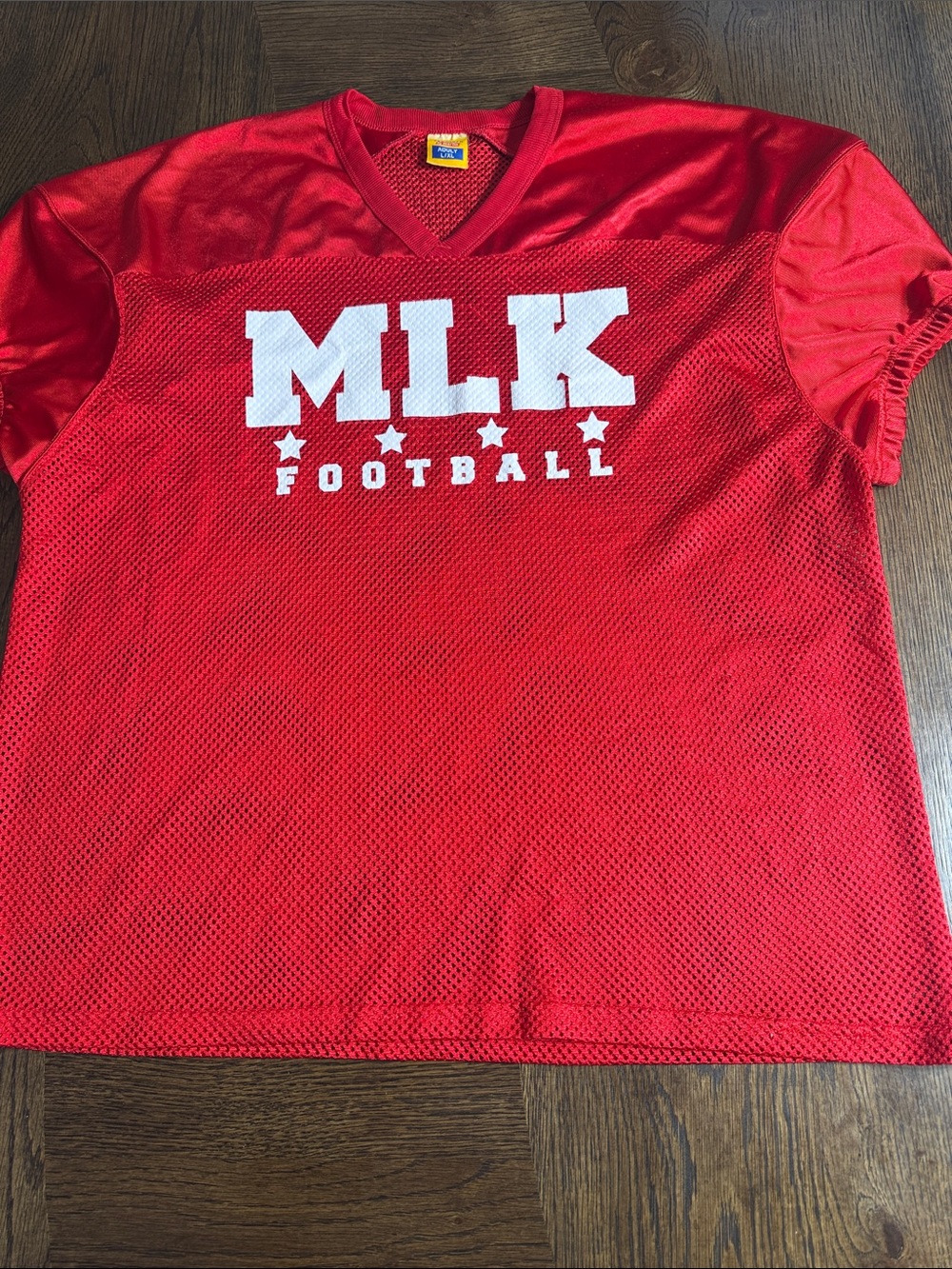 Red MLK Football Mesh Jersey size L/XL